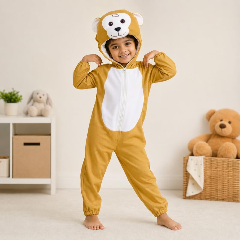 Image of Animal Costume for Kids | Plush Fancy Dress Costume for Boys & Girls |School Fancy Dress, Annual Day, Jungle Theme, Role Play, Halloween & Birthday Party