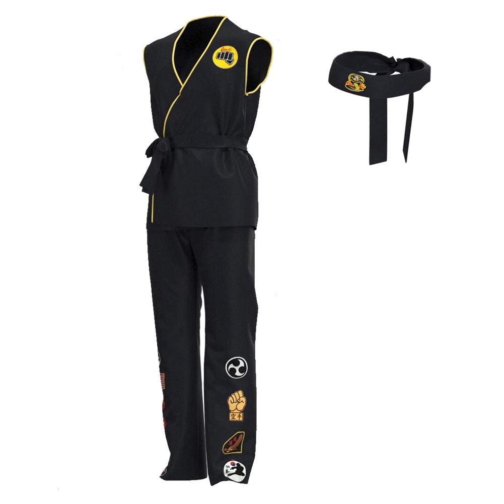 Buy Karate Kid Cobra Kai Costume Gi Costume No Mercy Yellow Fist