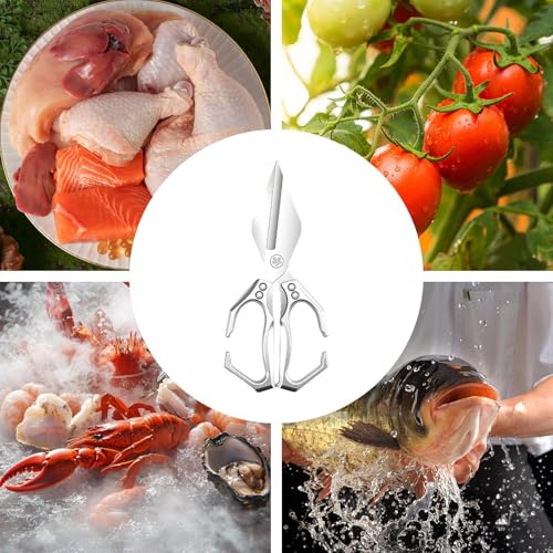 Tijeras para aves de corral ideales para cortar pescados, mariscos y huesos duros 5