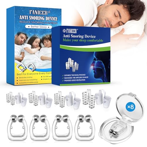16 Piezas Anti Ronquidos Dilatador nasal, Magnéticas Premium Clip de Nariz alivia la congestión nasal, Dilatadores de Silicona aliviar los ronquidos, Mejora la Respiración el sueño