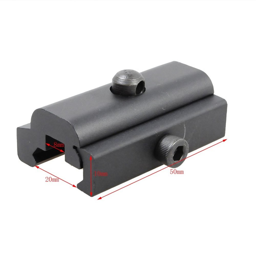 Adaptateurs De Rail Picatinny/Weaver Low Pro En Queue D'aronde 11 Mm Vers 20 Mm