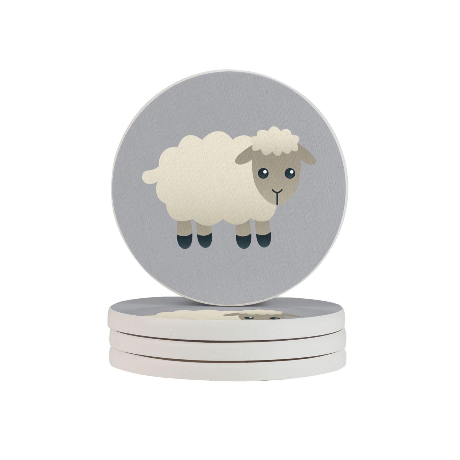 Dessous de verre mouton en diatomite ronde pour la table