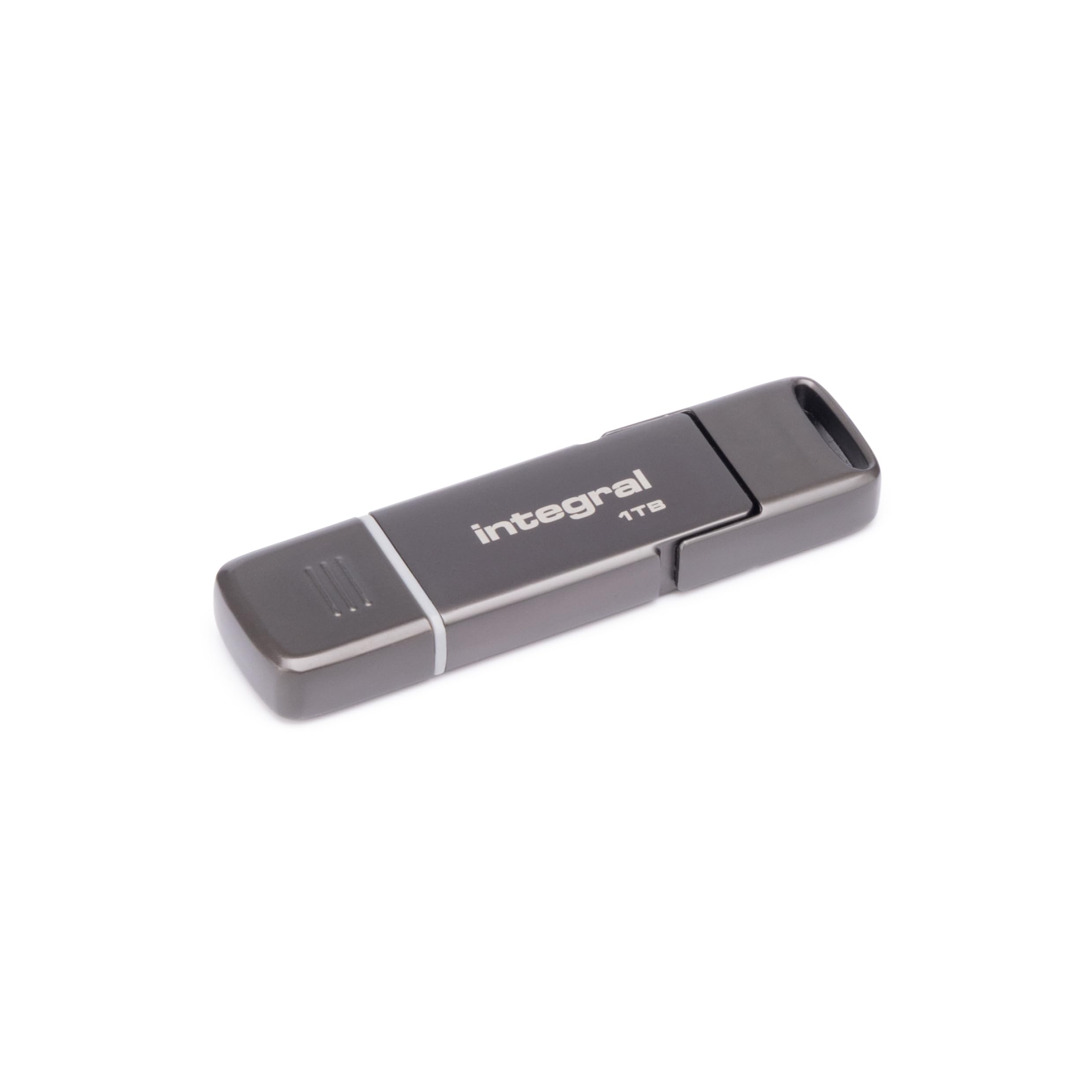 Integral USSD 1TB SlimXpress Dual USB 3.2 Gen 2x1 Flash Drive, Dual Type-C & Type-A Ports, Portable SSD, Read up to 550 MB/s & Write up to 500 MB/s. Slim, Durable Metal Design for On-the-Go Storage