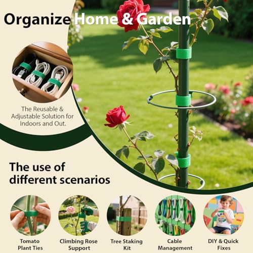 4 rolls de cintas ajustables para plantas de jardín miniatura 7
