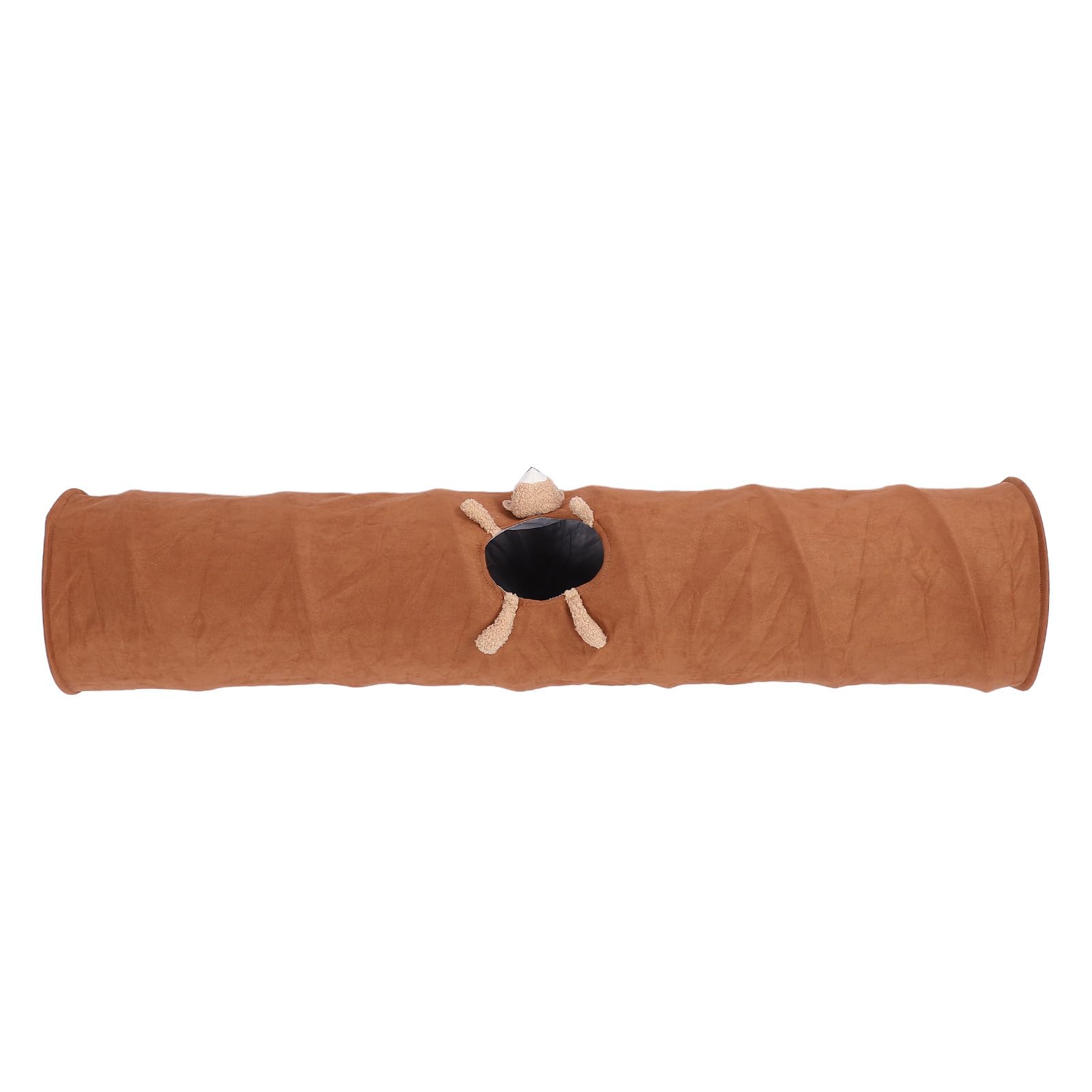 Cat straight tunnel haut de gamme en tissu en daim au design dessin animé raffiné