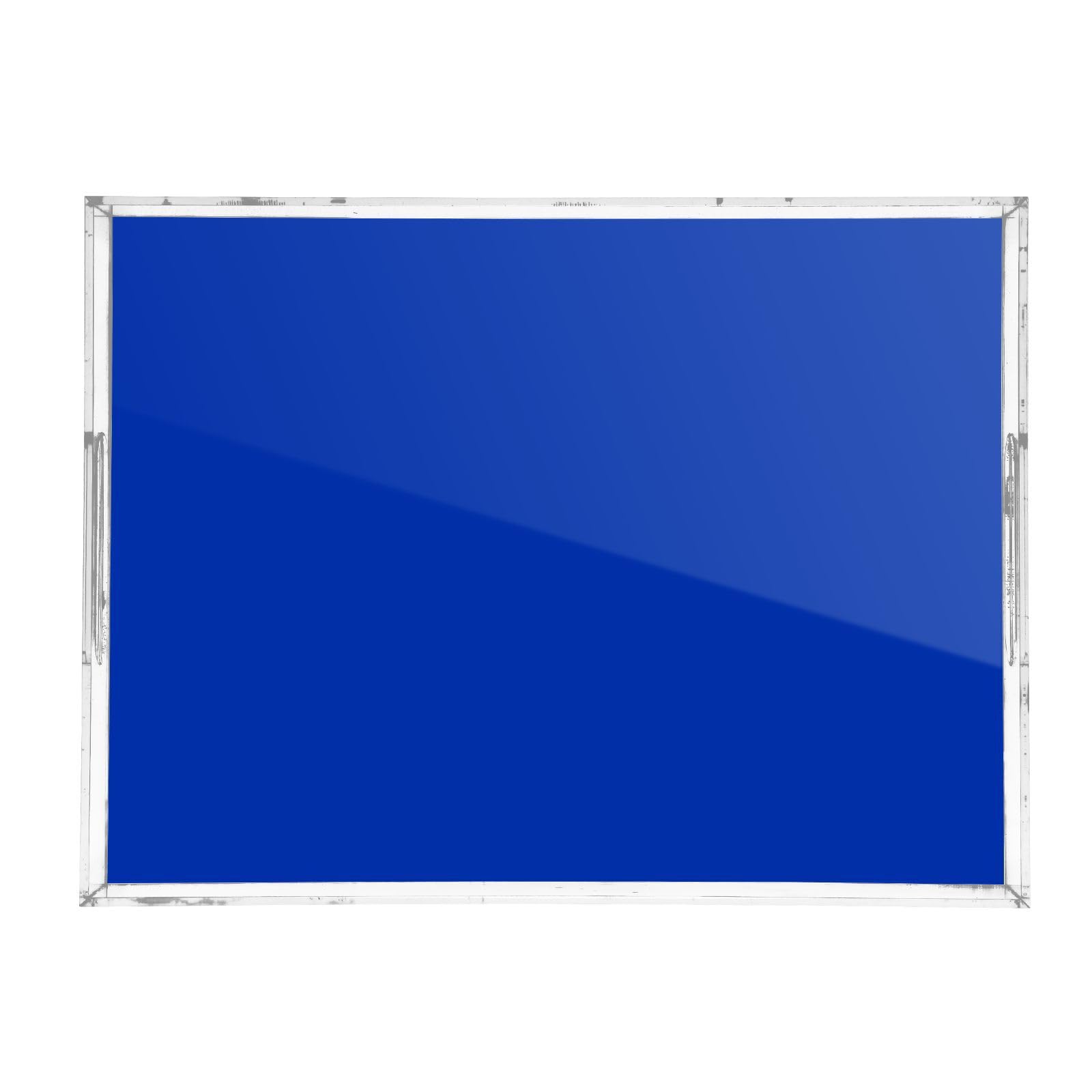 International Blue Clear Acrylic Trays with Protective Film, Use as Bed Tray, Display, or Organizer for Spaces