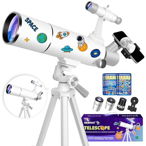 Hawkko 80mm Refractor Telescope Kit with Accessories