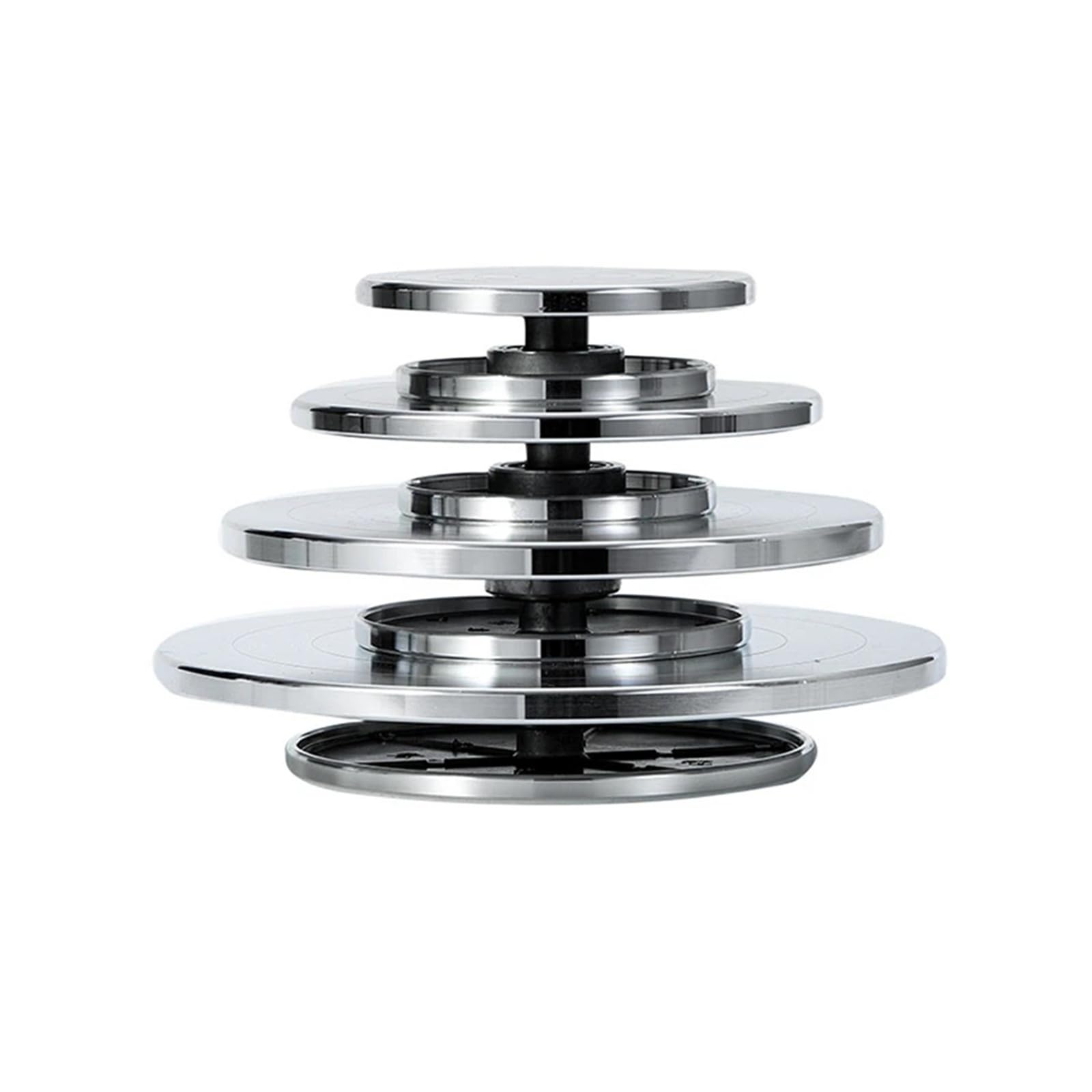 Tornio per Ceramica,Ceramica Ruota Piattaforma Girevole in Lega di Alluminio a Doppia Faccia for Strumenti rotanti con Ruota in Ceramica Piattaforma for Scultura in Argilla