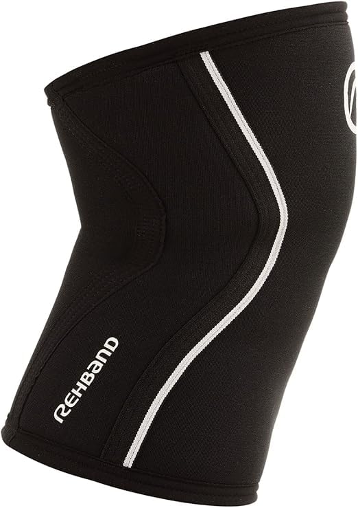 Rehband RX Knee Sleeve 7mm Compression Support for Enhanced Stability and Comfort During Athletic Performance and Recovery | Ideal for Weightlifting | Running | Everyday Use
