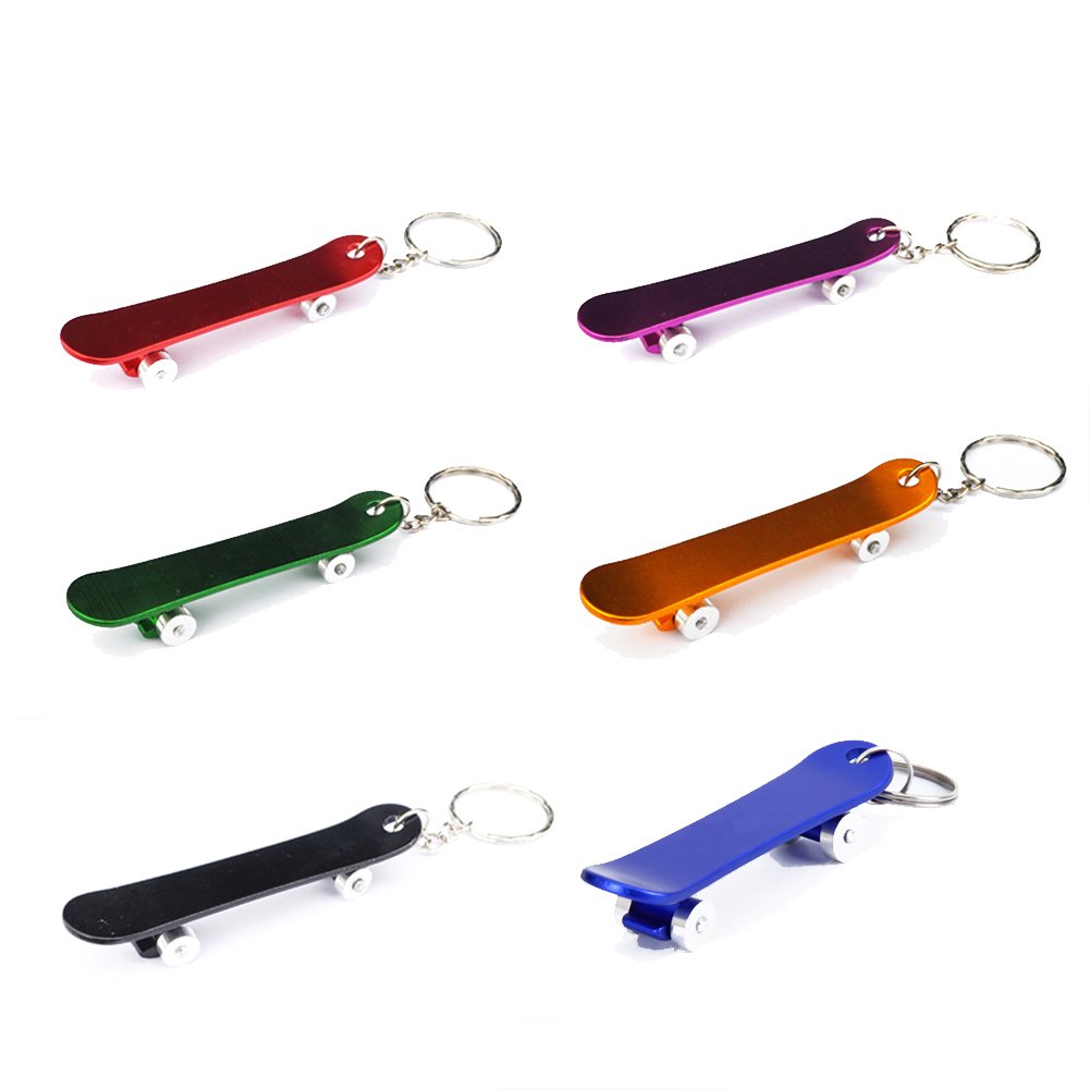 Swatom Skateboard Bottle Opener with Keychain Key Ring Accessories (6, Skateboard)