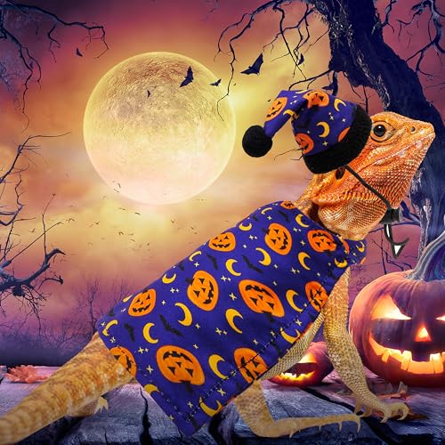 Disfraz Halloween para dragón barbudo con gorro azul miniatura 5