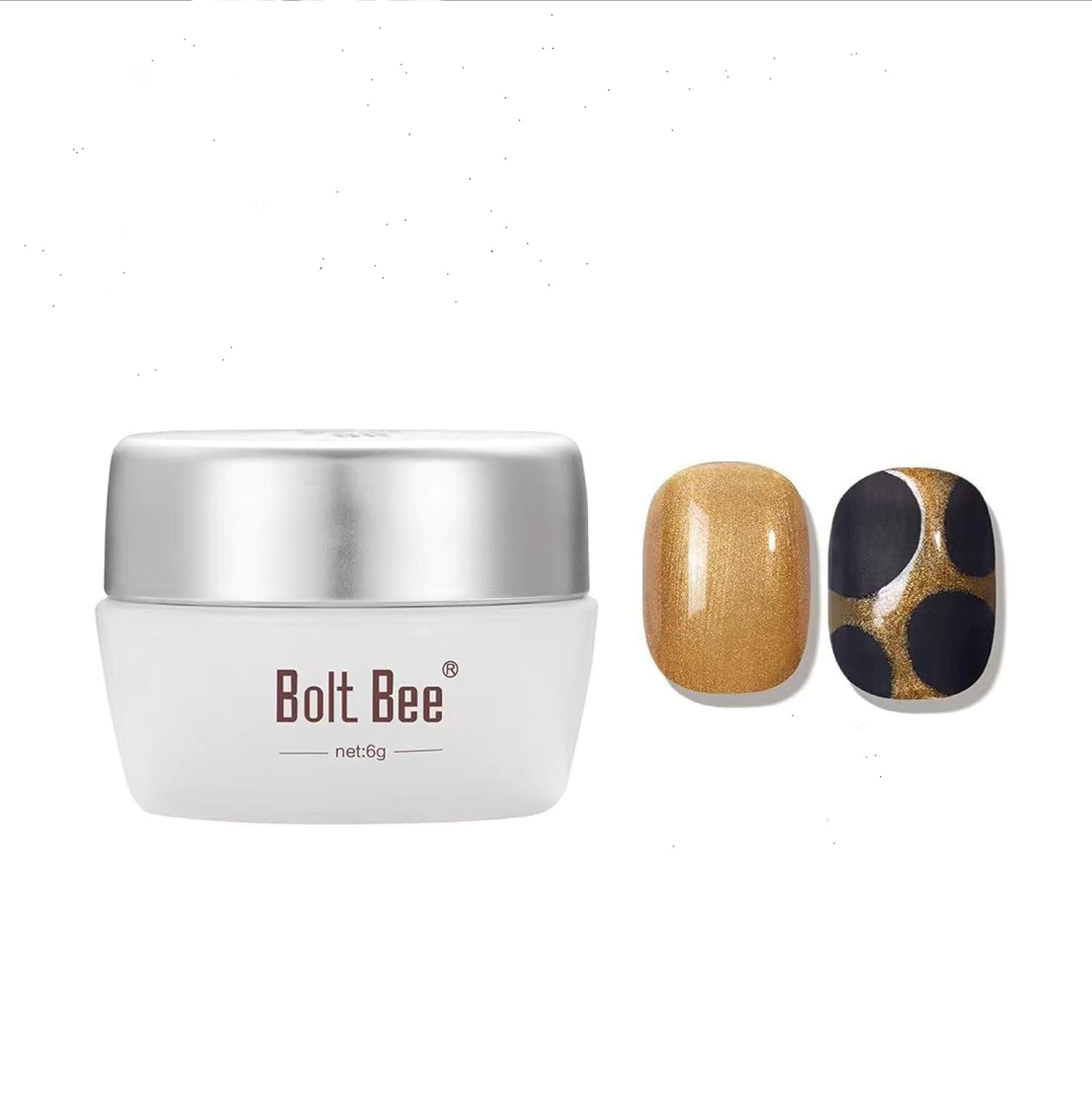 Bolt bee Metallic Gel Nail Polish, 3D Golden Silver Painted UV Nail Art Painting Liner Gel for Cyber Punk French Acrylic Nail Painting Drawing Nail Design Gel for Nail Art (Gold, .)-image-46