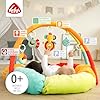 Fehn Safari 074611 - Nido de actividades en 3D, arco de juego especialmente suave con 5 juguetes extraíbles para que el bebé juegue y se divierta desde el nacimiento, tamaño: diámetro de 85 cm #2