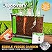 Discovery™ Edible Veggie Garden Watch-It-Grow Kit – DIY STEM Activity for Kids | Grow Carrots, Radishes & Onions| 11-Piece Science Kit with Seeds, Potting Mix & Root Tracker| Learning Toy Gift Ages 6+