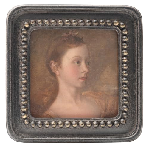 EvruCexul Small Vintage Picture Frames 3x3 - Antique Wallet Size Picture Frames 3 x 3 3x3 Frame Ornate For Tabletop Photo Display And Wall Hanging Mini Photo Frame 3 x3 (Blackish Gray)
