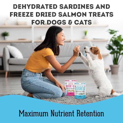 Image of The Granville Island Pet Treatery Wild Salmon & Sardines Variety Pack (4.94 oz, Pack of 2) - Dehydrated Single Ingredient Dog Treats - Natural Dog Treats, Grain Free