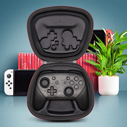 sisma Aufbewahrung Tasche für Offizielle Switch Pro Controller, Gamepad Tragetasche Hardcase Stoßdämpfender Schutz Hülle, Schwarz