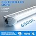 CNSUNWAY LED Shop Light 2FT, 20W 3000LM 6500K, T8 LED Tube Lights, Clear Cover, Ceiling and Utility Shop Lights, Linkable Light Fixture for Room, Garage, Workbench, Warehouse, ETL Listed (2 Pack)