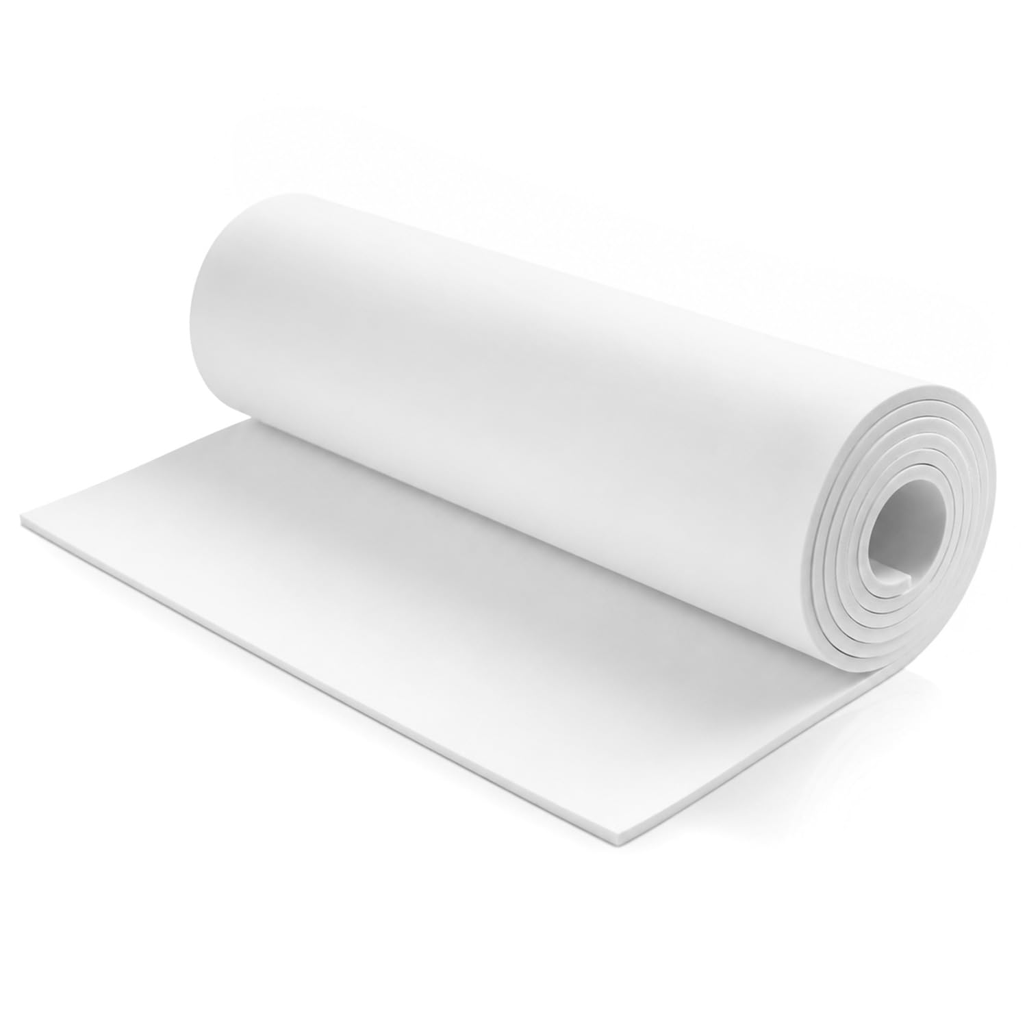 QWORK® White EVA Foam Sheet 35x150cm, 5mm Thick Foam Roll, Large Crafting Foam Mat for Model Making, Padding and DIY Supplies
