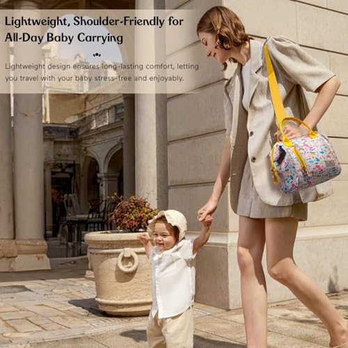 Image of StarAndDaisy Baby Bag for Mother Travel /Diaper Bag for New Born Baby with Light Weight and Potable Design /Diaper Bags for Mom with Multi Compartments, Waterproof Bag with Ultra Soft Fabric.
