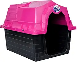 Casinha Pet N4 Para Cachorro De Pequeno E Médio Porte Proteção Contra Raios (Rosa)