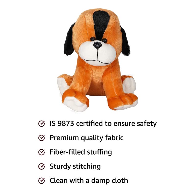 Image of HUG 'n' FEEL SOFT TOYS Soft Toys Long Soft Lovable hugable Cute Giant Life Size Teddy Bear Plush & Stuffed Toys (30 cm Dog Soft Toys, Brown)