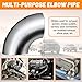Tongze 4 Inch 90 Degree SS304 Stainless Steel Bend Tube Exhaust Elbow Pipe for Car Customized Modified Exhaust System-4pcs