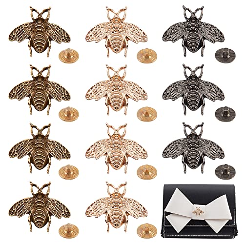 Boucles à clip rétro abeille en métal soigné pour sublimer vos sacs à main et chaussures
