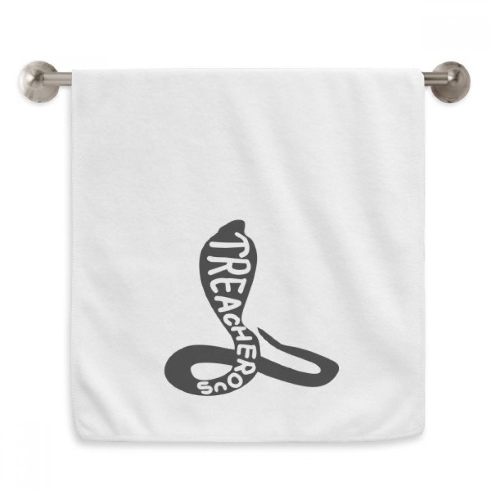 Serviette débarbouillette cobra noire pour rituel bien-être