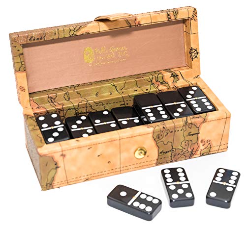 Set profesional de dominó doble seis jumbo en caja con mapa
