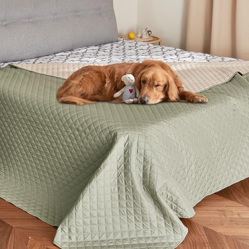 NICETOWN-Pet-Blanket-Water-Resistant-Cat-Blanket-Dog-Puppy-Blanket-Dog-Hair-Repellent-Blanket-for-Small-Medium-Large-Dogs-Waterproof-Sectional-Couch-Covers-1-PC-62-x-82-BeigeKhaki - Cucciolini Doodles   NICETOWN-Pet-Blanket-Water-Resistant-Cat-Blanket-Dog-Puppy-Blanket-Dog-Hair-Repellent-Blanket-for-Small-Medium-Large-Dogs-Waterproof-Sectional-Couch-Covers-1-PC-62-x-82-BeigeKhaki