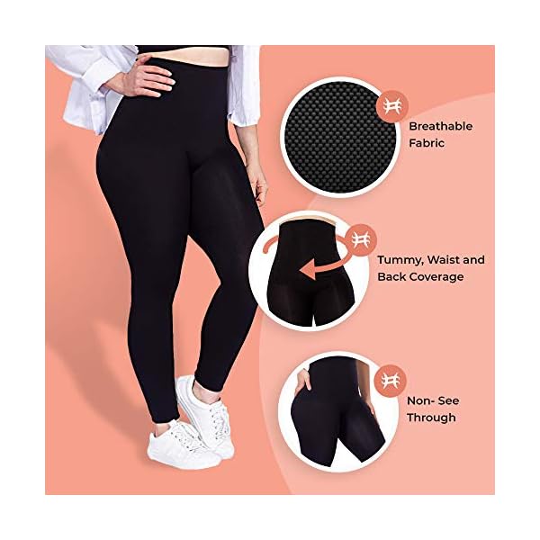 Shapermint-High-Waisted-Medium-Compression-Leggings-Shapewear-for-Women SHAPERMINT Compression Leggings for Women - Tummy Control Leggings for Women - Black Leggings Women - Womens Leggings - High Waisted Leggings - Black Leggings Tummy Control, Large