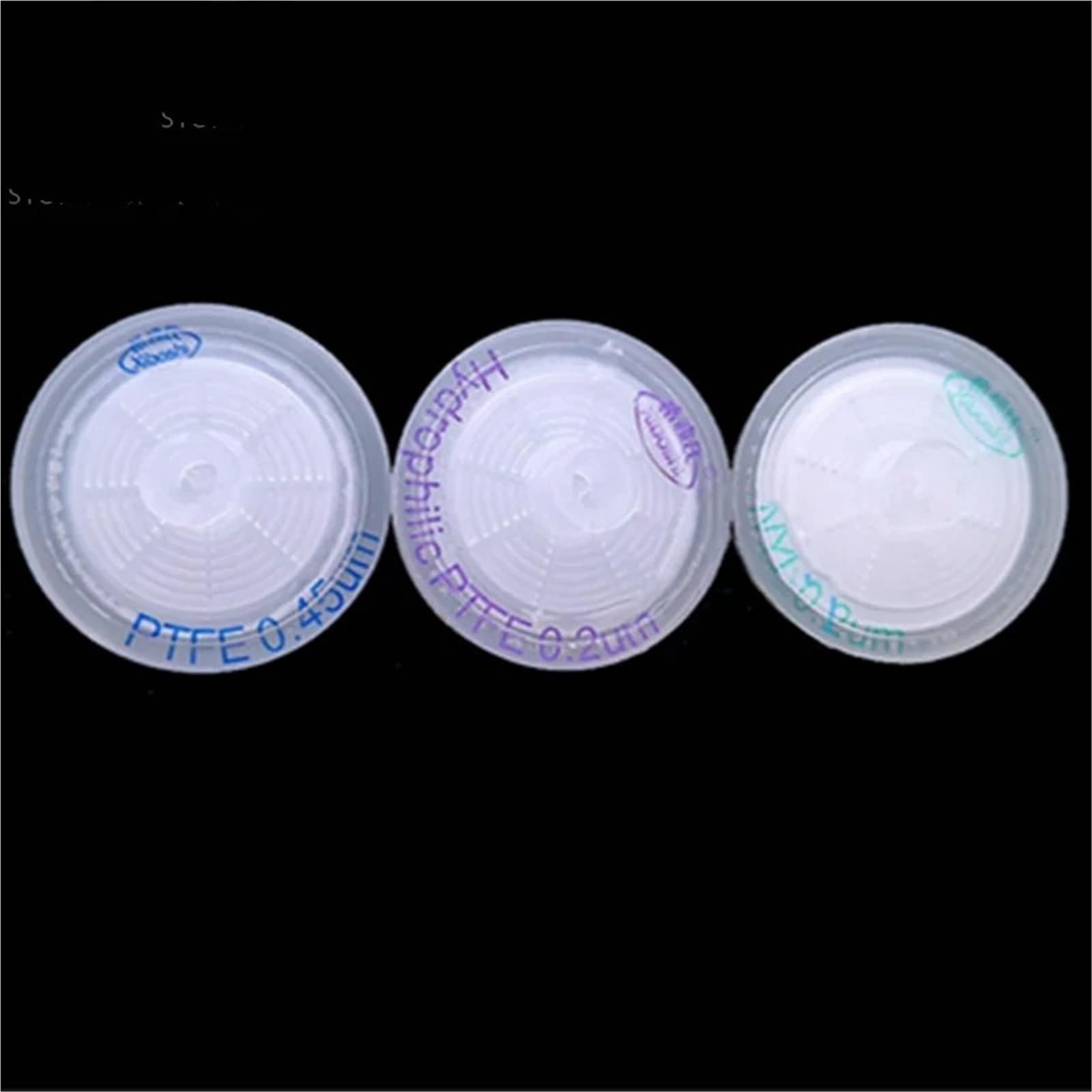 20 unids/Lote Filtro de jeringa de plástico de Laboratorio con Junta de Filtro Luer de Membrana microporosa de PTFE/Nylon for cromatografía (HPLC, IC)(25mm 0.2um PTFE)