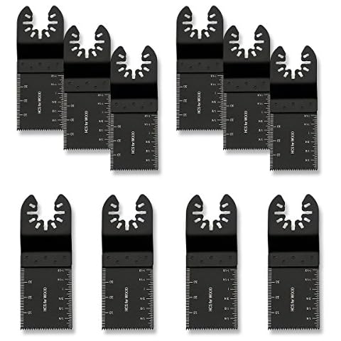 10pcs Wood Metal Oscillating Saw Blades Quick Release Wood Cutting Multi Tool Blade for Fein Multimaster Makita Bosch DeWalt Dremel Multitool Accessory Cover