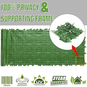 2024 upgrade colourtree 39 x 98 artificial ivy privacy fence backdrop wall sturdy backed faux leaves hedges panel for outdoor indoor decor  urban country home decor