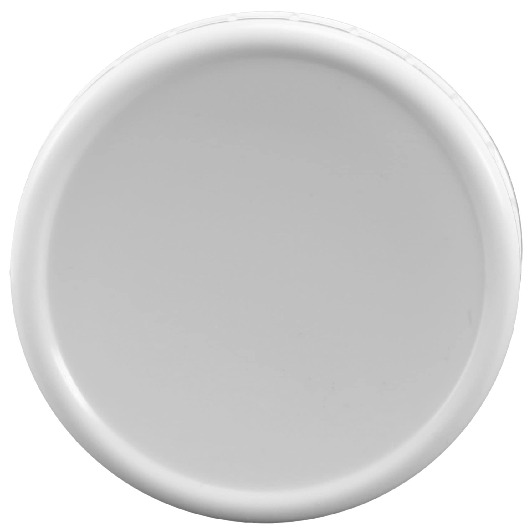 SCHNRR 10Pcs Plastic Storage Caps Lids Ribbed for 70mm Standard Regular Mouth Jar Bottle, White