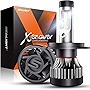 SEALIGHT X2 H4/9003 LED Bulbs, 150W 20000 Lumens 600% Super Bright Cool White Hi/Lo Beam HB2 LED Bulbs with 20000RPM Turbo Fan, Plug and Play, Pack of 2