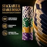 UieaMsio lot de 75 jetons de poker plastique, 5 couleurs photo 6