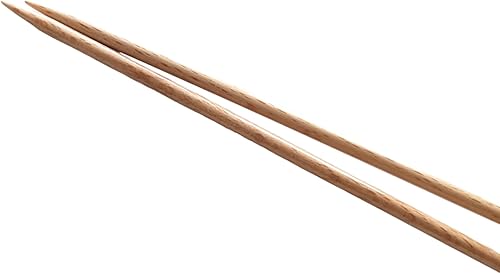 Miniatura 3 de mindfulknits Agujas de tejer de madera de haya rectas de primera calidad, tamaño 4 de EE. UU., 0.138 in - 13.8 in de longitud, suministros de punto