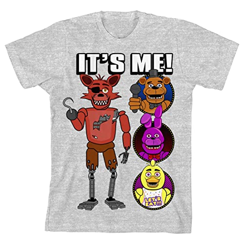Five Nights at Freddy's It's Me! Foxy and Friends Boy's Heather Grey T-Shirt - Main Image