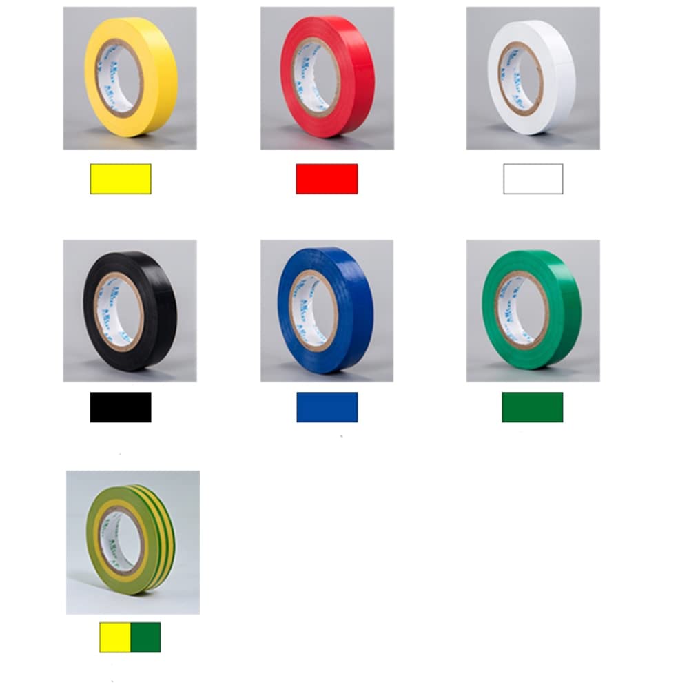 Nastro isolante elettrico, nastro elettrico, 7pcs nastro isolante colorato 1,7 cm * 18 m filo bendaggio elettrico impermeabile for isolamento