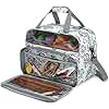 Teamoy Sac de Tricot Rangement pour Pelote de Laine, Sac Fourre-Tout pour Pelotes de Laine et Fils, avec Multiples Poches pour Aiguille à Tricoter et Autres Accessoires de Tricot, Pissenlit