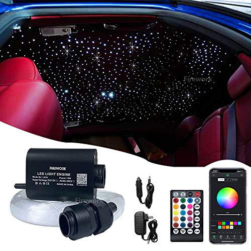 Up To 40% OFF FIREWORK Bluetooth 16W RGBW Starlight Headliner,260pcs 0.03in 6.5ft