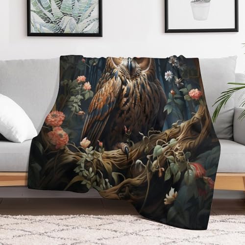 Manta de forro polar de búho suave, el regalo ideal para sofá y cama 3