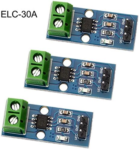 CJRSLRB 3Pack 30A Range ACS712 Current Sensor Module Analogue AC/DC for Arduino Raspberry Pi
