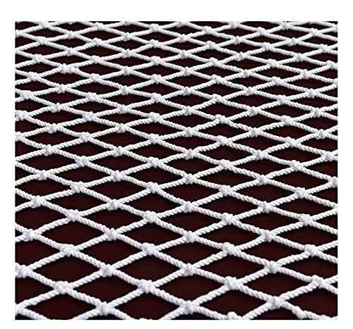 Safety net White nylon net for Stadium Outdoor Football Field Basketball Court Golf Course Barrier Isolation Protective Netting,1x7M