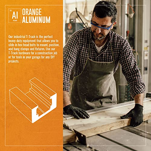 T-Track By Orange Aluminum, Tool Track Mounting Hardware For Equipment With Holes, 24 Inches #TOP2