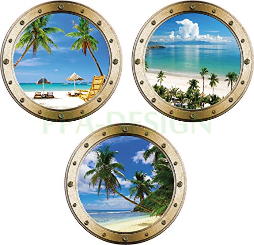 Sticker Mural Trompe L'oeil Mini île - Art Déco Stickers