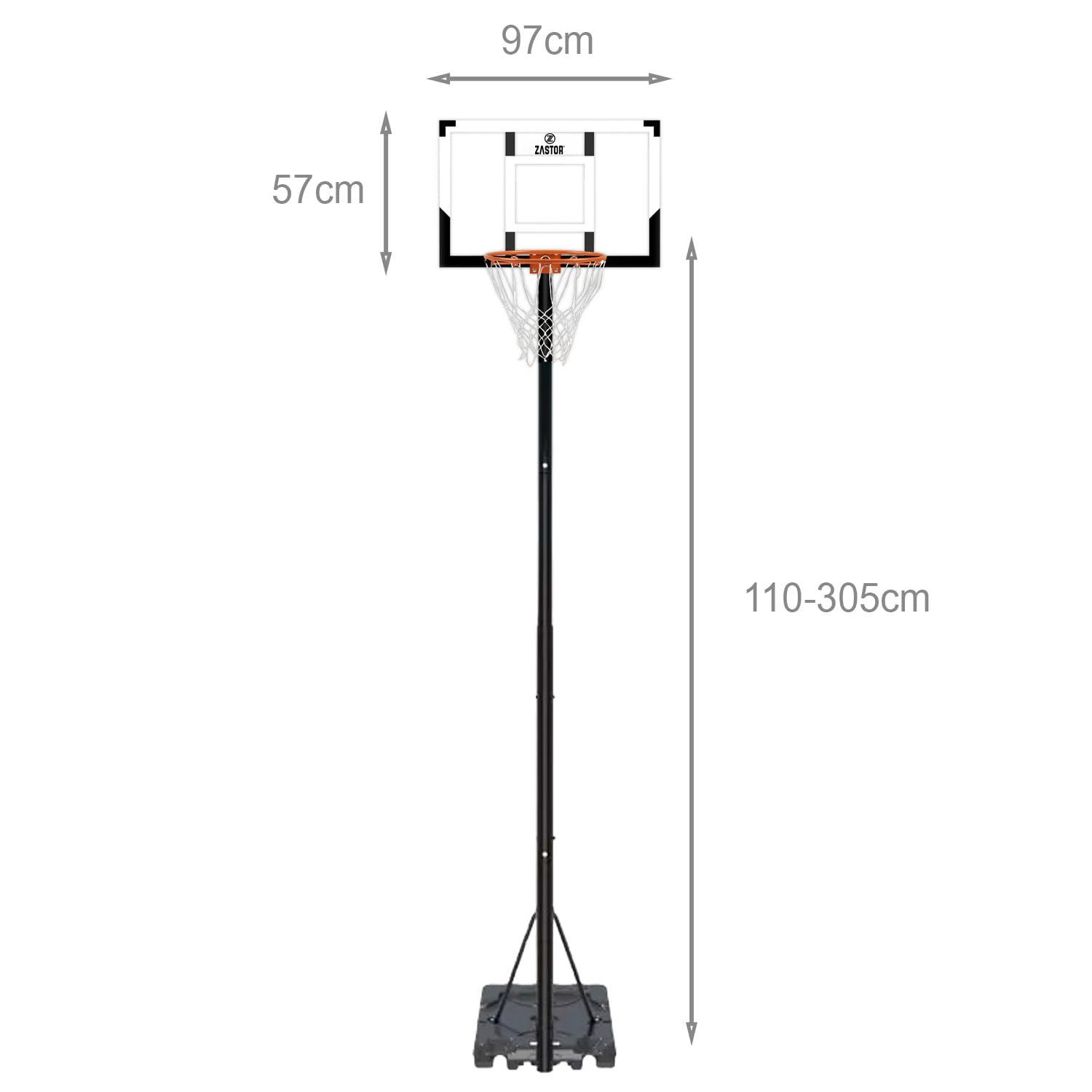 Canasta Baloncesto Trasladable Zastor Admiral