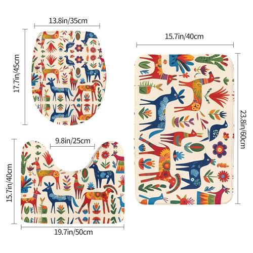 Tapis de bain antidérapants Otomi contre les sols glissants et mouillés - 3